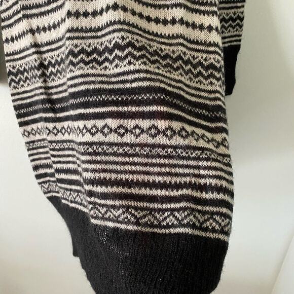 𝅺Zara Knit Fair Isle Sweater Dress Medium Long Sleeve Cowl Neck - Picture 3 of 7